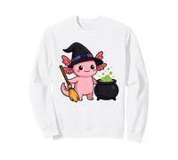 Strega Axolotl Halloween Carino Kawaii Animal Design Felpa