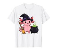 Strega Axolotl Halloween Carino Kawaii Animal Design Maglietta