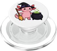 Strega Axolotl Halloween Carino Kawaii Animal Design PopSockets PopGrip per MagSafe