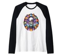 Strega carina che crea momenti magici con rospi Maglia con Maniche Raglan