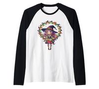 Strega carina che crea momenti magici con rospi Maglia con Maniche Raglan