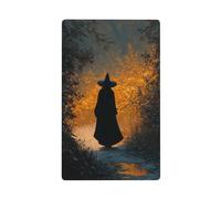 Strega che cammina sulla strada Autunno Foresta Singola Toggle Blank Wall Plate Copertura Interruttore Luce Decorativo 1 Gang per Cucina Camera Bagno Dimensioni 11,4 x 7 cm