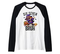 Strega Dabbing Sei Sette Bruh 6 7 Halloween 67 Bruh Maglia con Maniche Raglan
