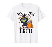 Strega Dabbing Sei Sette Bruh 6 7 Halloween 67 Bruh Maglietta