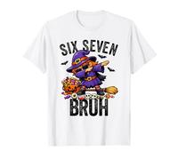 Strega Dabbing Sei Sette Bruh 6 7 Halloween 67 Bruh Maglietta