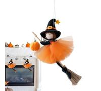 Strega Decor di Halloween - Ornamento di Peluche per la Decorazione degli Alberi Festiva | Accento di Scopa di risate di per la casa infestata per Le Feste del Portico Balcone da banco da