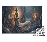 Strega della foresta nebbiosaPuzzle 1000 Pezzi Cartone Spesso Anziani Fortezza di fuoco Allenamento Cognitivo Miglioramento Memoria, Tempo Libero, Regalo Amatori 70x50cm/1000pcs