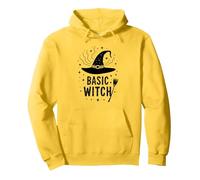 Strega di Base: Affascinante Umorismo di Halloween, Felpa con Cappuccio, Unisex per Adulti, Limone, XL