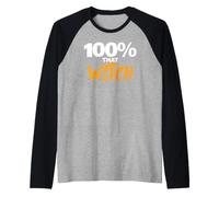 Strega di Halloween 100% Quella Strega Maglia con Maniche Raglan