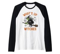 Strega di Halloween Che Succede Streg Maglia con Maniche Raglan