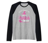 Strega di Halloween «Don't Make Me Flip My Witch Switch» Maglia con Maniche Raglan