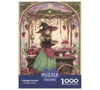 Strega felice, pozioni e dolci Puzzle 1000Pcs Decorazione Per La Casa. Rilassamento E Intelligence Per Adulti E Bambini Da 14 Anni 70x50cm/1000pcs