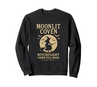 Strega Flight Moon Coven estetica per Halloween Night Felpa