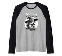 Strega Gotica Luna Rose Maga Mistica Maglia con Maniche Raglan