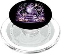 Strega gufo strega zucca stregata luna gotico Halloween design PopSockets PopGrip per MagSafe