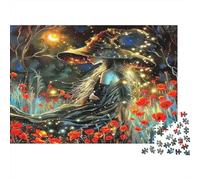 Strega Incantata Puzzle 1000 Pezzi Notte Magica nella Foresta Gioco di Puzzle 1000 Pezzi Carta per Adulti Relax Casa Regalo 38x26cm/1000pcs
