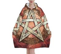Strega magica Pentagramma Bafometto Coperta Felpe con cappuccio per donne e