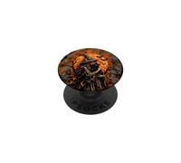Strega misteriosa con gatto nero gotico strega di Halloween PopSockets PopGrip Adesivo