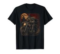 Strega Moto Halloween Monster Biker Gothic Maglietta