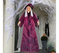 Strega parlante animata da appendere di Halloween, altezza 178 cm,