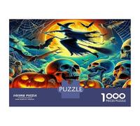 Strega Rompicapo 1000 Pezzi In Halloween Strega & Pumpkins Resistente E Durevole, Un Gioco Di Puzzle Per Brain Training Puzzle, Ideale Per Decorazione Casa, Enigma Del Regalo Di Natale 70x50cm/1000pcs