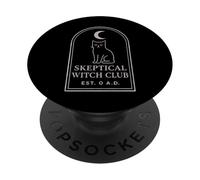 Strega secolare cristallo ironico scettico fasi lunari senza incantesimi PopSockets PopGrip Adesivo
