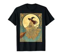 Strega stilizzata e Decorativa in Stile Art Nouveau Maglietta