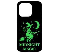 Strega sulla luna Magia Halloween e arte mistica Custodia per iPhone 15 Pro