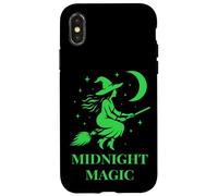 Strega sulla luna Magia Halloween e arte mistica Custodia per iPhone X/XS