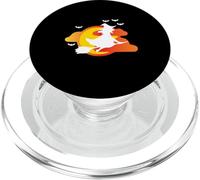 Strega sulle scope prima del tramonto con i pipistrelli PopSockets PopGrip per MagSafe