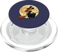 Strega tatuata seduta a cavallo di una scopa - Arte vettoriale PopSockets PopGrip per MagSafe
