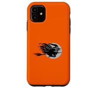 Strega Volante Seduto Astride Un Broomstick Davanti Alla Luna 2 Custodia per iPhone 11