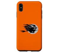 Strega Volante Seduto Astride Un Broomstick Davanti Alla Luna 2 Custodia per iPhone XS Max