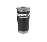 Streghe abbinate Halloween Buona strega solo scherzando Bicchiere termico in acciaio inox doppia parete