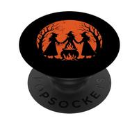 Streghe Circle Calderone Halloween Luna PopSockets PopGrip Adesivo