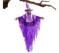 Streghe Di Halloween,Strega Spaventosa Parlante a Grandezza Naturale | Decorazione Esterna Per Feste Giardino Patio Carnevale Casa Stregata Cortile