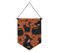 Streghe e gatti porta sfondo festival banner per parete 33 x 43 cm