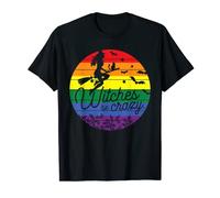Streghe Essere Pazzo Arcobaleno Orgoglio Gay Halloween Strega Maglietta