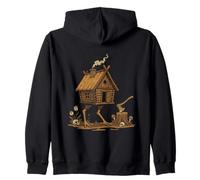 Streghe Folklore Cabina Scura Design Felpa con Cappuccio