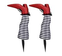 Streghe Leg Stakes Gambe di terra | Segni di cortile di Halloween per vaso di fiori Pathway Garage Deck Albero Casa infestata Prato Fioriera interna