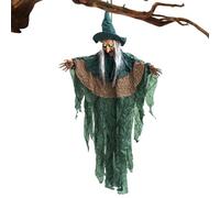 Streghe Sospese Per Halloween | Strega Parlante Appendibile A Grandezza Naturale,Attivazione Sonora Con Occhi Che Si Illuminano Per Feste All'aperto Casa Stregata Giardino