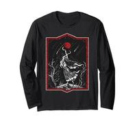 Stregoneria Occulta Luna Rossa Strega Magia Nera Occulto Pagano Maglia a Manica