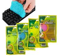 Strehknewen 4x Gel Pulizia Tastiera - Slime Riutilizzabile Universale per Auto Interni, Laptop, PC, Elettronica, Colla Magica Rimuovi Polvere Senza Residui