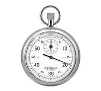 STRELA Cronometro ST50WS, quadrante bianco, tappo meccanico analogico con chiusura a mano, orologio con 1 corona e scala telemetro