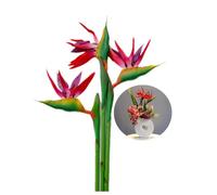 Strelitzia - 3 grandi uccelli del paradiso, 73,7 cm, fiori permanenti, che imitano le piante tropicali, la parte del fiore è realizzata in morbida gomma PU, piante artificiali per casa e ufficio,