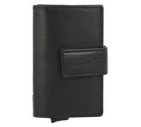 Strellson Carter c-two Custodia per carta di credito Protezione RFID Vera Pelle 7 cm nero