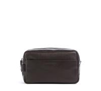 Strellson Kenley Dick Borsa da toilette marrone scuro, pelle, 24 x 15 x 11cm