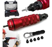 STREND PRO Adattatore Per Rivetti Per Trapano 1/4" | Rivetti Ciechi 2,4-6,4 mm | Utensile Per Rivettare Con 6 Testine E Valigetta | Rivettatrice Professionale Per Avvitatori A Batteria E Trapani