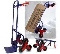 STREND PRO Carrello per Scale Pieghevole 200 kg | Carrello con Ruote per Scale | Piccolo Carrello Saliscale | Carrello Portapacchi per Scale | Aiuto al Trasporto per Lavatrici | Carello Porta Casse