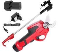 STREND PRO Forbici Potatura a Batteria Telescopiche, Cesoie per Alberi e Giardini, Max. 22 mm, Asta Telescopica 170 cm, 7.2V, Rosse